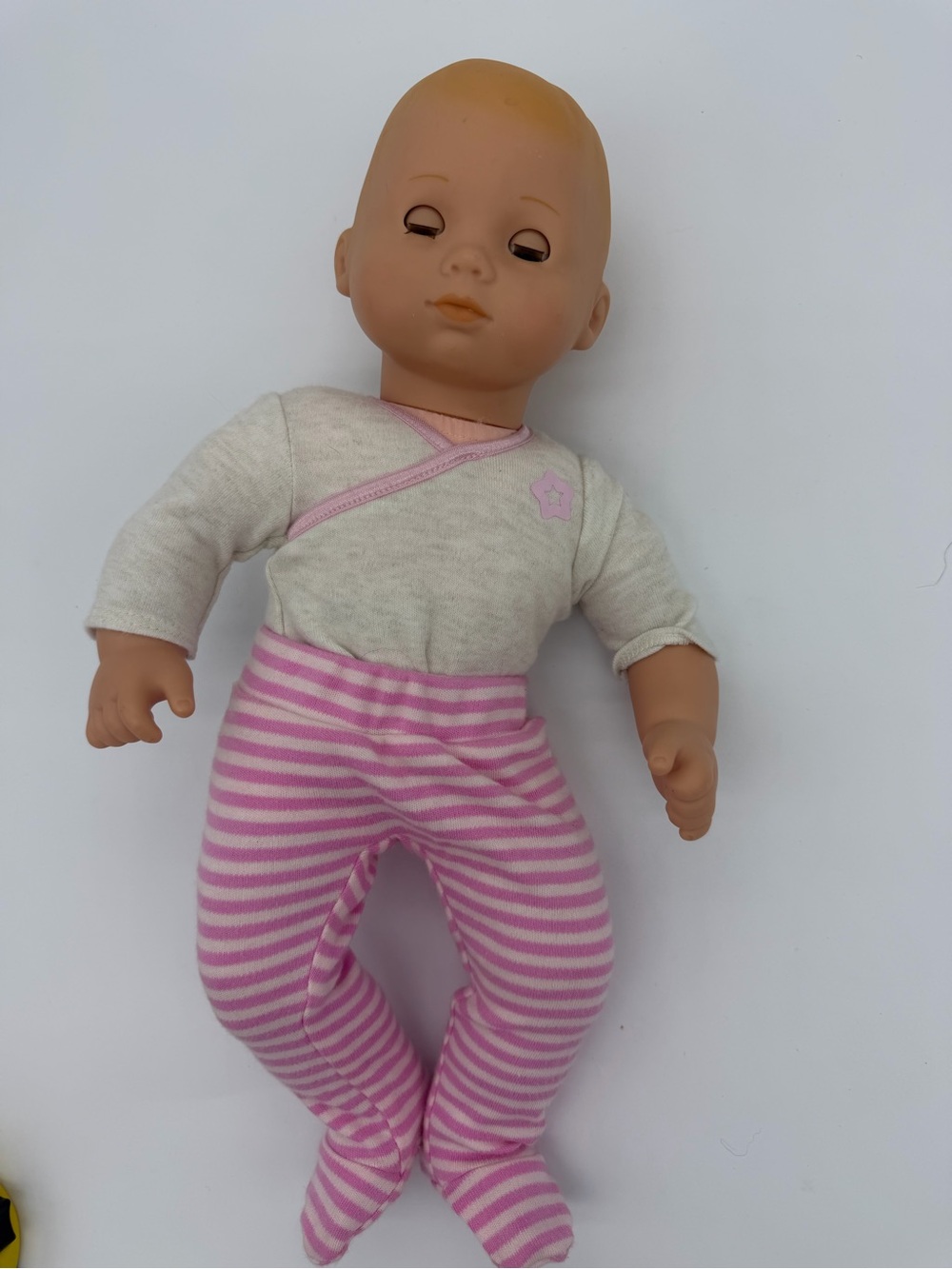 American Girl Bitty Baby Doll Blonde Molded Hair Blue Eyes w/ Meet Outfit 15"